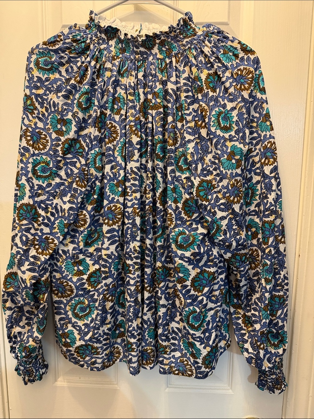 Oliphant Orange Label Floral Top